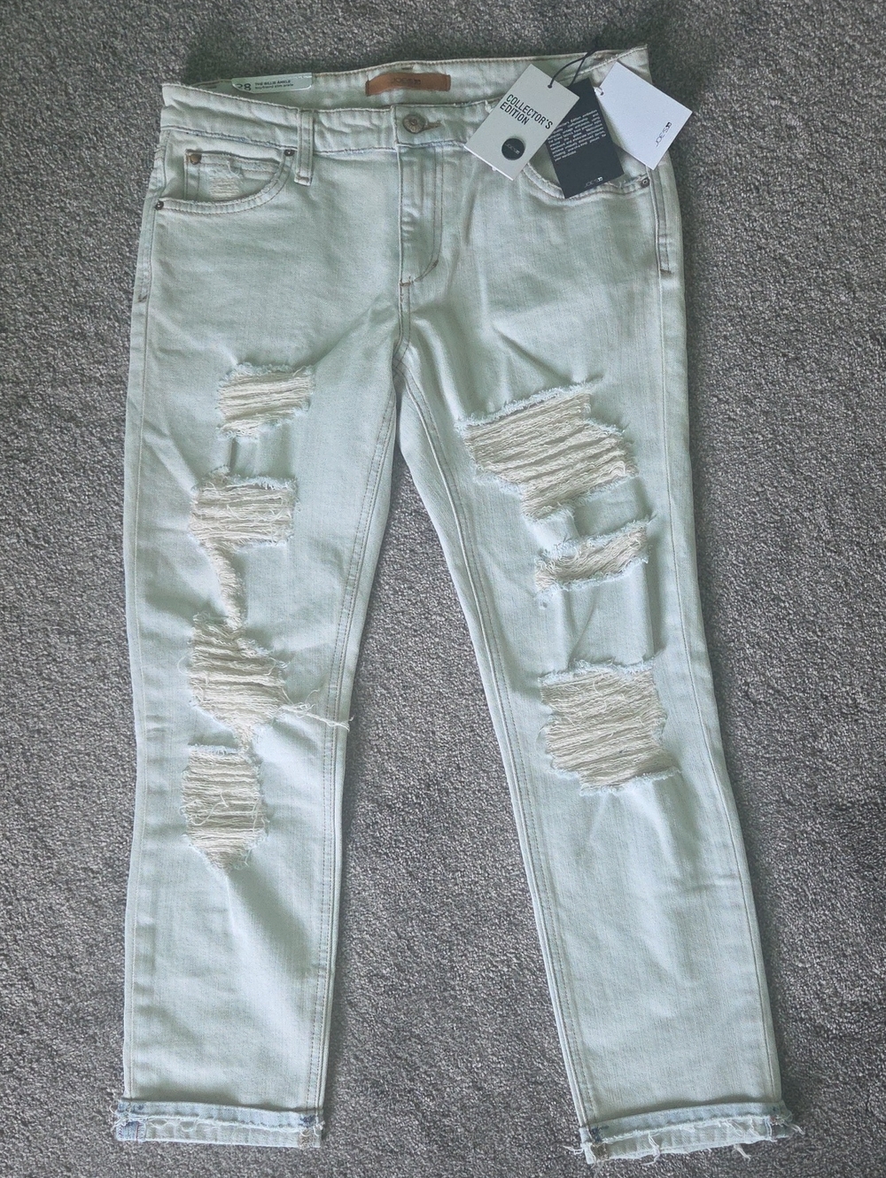 NWT Joe's Jeans Collector's Edition Light Blue Distressed Ankle Jeans